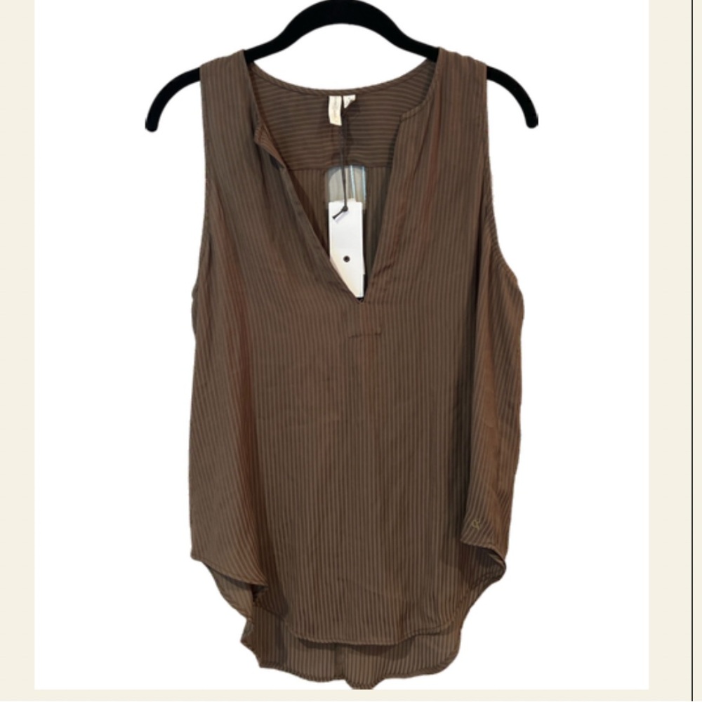 Treasure & Bond, olive stripe shirt